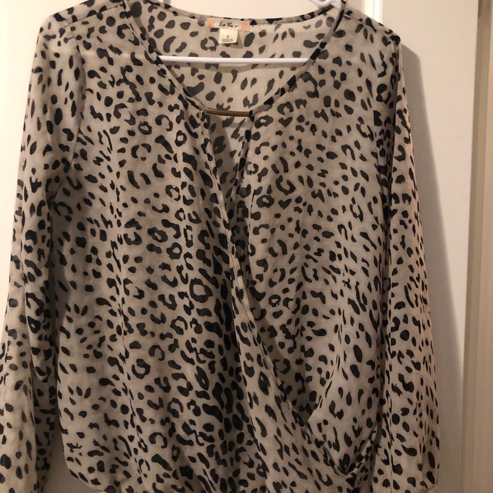 Animal printed LS blouse